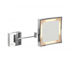 Magnifying mirror with LED